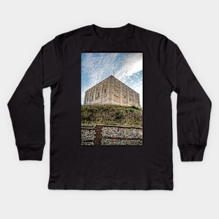 Medieval castle on the hill, Norfolk Kids Long Sleeve T-Shirt